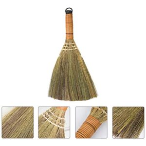 BESPORTBLE 2Pcs Straw Broom Dust Brush Small Broom Little Broom Hand Broom Floor Sweeping Broom Cleaner Desktop Cleaning Tool