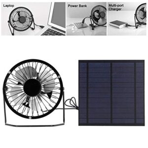 Walfront 5W Mini USB Solar Panel Powered Fan Photovoltaic Solar Panel Ventilation System Set for Outdoor Home Camping Travel Fishing Car Greenhouse, Solar Panels