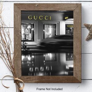 Poster of Gucci Wall Art Decorations - 8x10 Glam Designer Wall Decor - Luxury High Fashion Design Wall Decor - Glamour Wall Art for Living Room - Designer Gifts for Women