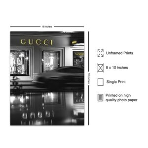 Poster of Gucci Wall Art Decorations - 8x10 Glam Designer Wall Decor - Luxury High Fashion Design Wall Decor - Glamour Wall Art for Living Room - Designer Gifts for Women