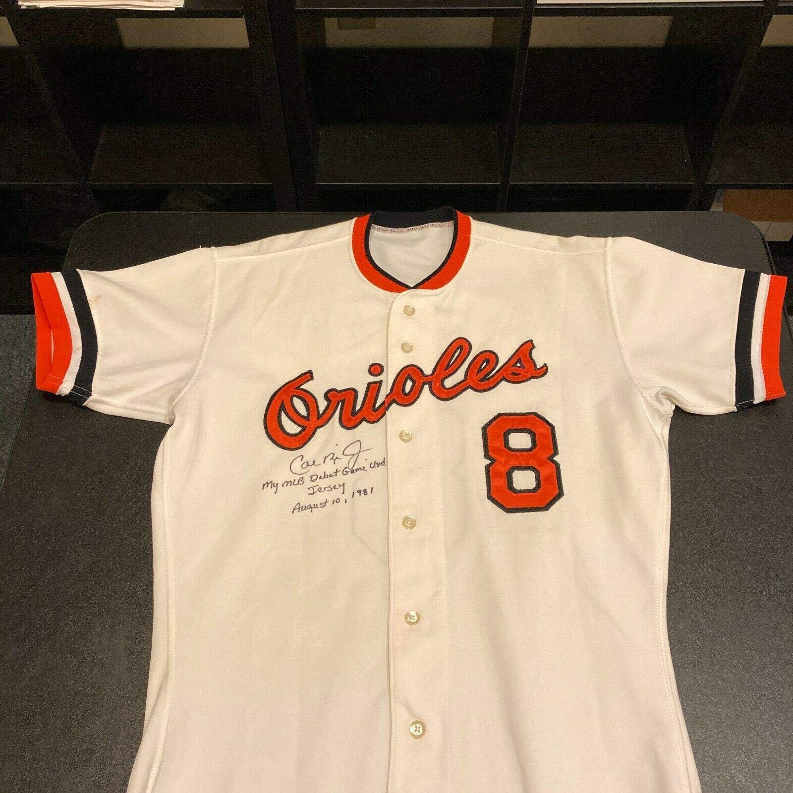 Cal Ripken Jr. 1981 Rookie MLB Debut Signed Game Used Jersey Mears 10 Ripken LOA - MLB Autographed Game Used Jerseys