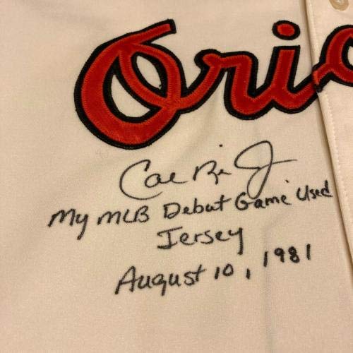 Cal Ripken Jr. 1981 Rookie MLB Debut Signed Game Used Jersey Mears 10 Ripken LOA - MLB Autographed Game Used Jerseys