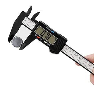 MEASUREMAN Electronic Digital Caliper Plastic Vernier Caliper with Large LCD Screen, Auto-Off Feature, Inch and Millimetre Conversion, 0-6 Inch/0-150 mm