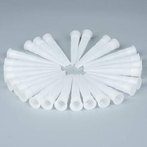 30pcs Plastic Caulking Gun extender Caulk Nozzle Tip Tool for Sausage Caulking Gun, Caulk Nozzles Applicator, Easy To Use, White,ZUOFANG