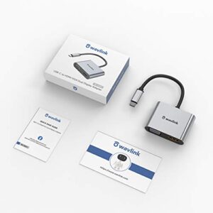 WAVLINK USB Type C to HDMI/VGA Adapter, 4K Resolution, Plug and Play, Wide Compatibility, Lifelong Customer Service