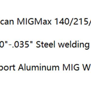 MIG WELDING GUN 15' 180AMP (2 PINS) replacement for Vulcan MIGMax 140/215/OmniPRO 220