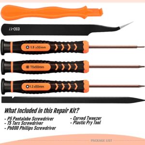 Repair Tool Kit for MacBook, TECKMAN Macbook Screwdriver Set with P5 Pentalobe Screwdriver,T5 Torx and Ph000 Phillips Screwdrivers for MacBook Air & Pro with Retina