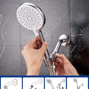 High Pressure Handheld Shower Head VMASSTONE 3-Setting Shower head Kit - Jet Water Mode - with 59" Stainless Hose and Adjustable Mount Excellent Replacement for Bath Showerhead (HM-001 Chrome)