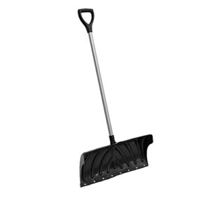 Snow Pusher Shovel 24” Poly Blade with Metal Edge