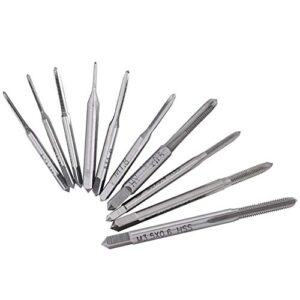 Yakamoz 10pcs Micro Taps Bits Mini Machine Screw Drill Tap Set Metric Thread Screws Plug Bit Small Tapping Bits Tool