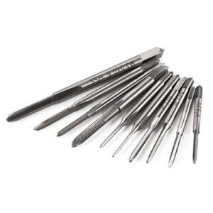 Yakamoz 10pcs Micro Taps Bits Mini Machine Screw Drill Tap Set Metric Thread Screws Plug Bit Small Tapping Bits Tool