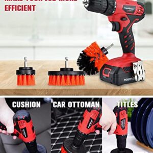 PowerSmart Cordless Drill Driver, 20V Drill Driver Brushes, 300 in-lb Torque Impact Drill Driver, 3/8'' Chuck, Power Drill Driver Built-in LED, 1.5Ah Lithium-Ion Battery & Charger Included