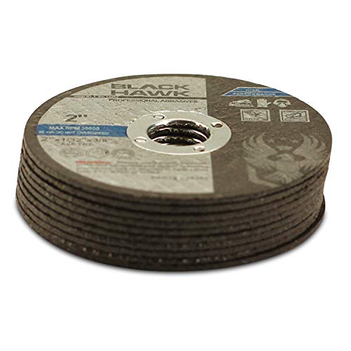 BHA Metal Cut Off Wheels for Die Grinders or Mini Benchtop Chop Saws, 2" x 1/32" x 3/8" - 10 Pack