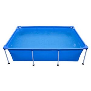 JLeisure Avenli 8.5 Feet x 6 Feet x 2 Feet Rectangular Above Ground Framed Outdoor Backyard Swimming Pool for Adults and Kids, Blue