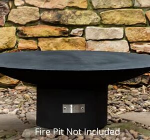 Peak52-38" Carbon Steel Table Top Fire Pit Lid - Made in The USA - Weather Resistant Metal Fire Pit Cover for Outdoor Wood or Gas Fire Pit Black Finish