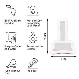 39 Inch Collapsible Threshold Water Dam for Shower Stall,Silicone Shower Barrier Keeps Water Inside Threshold,Bathroom Water Stopper,Flood Shower Barrier,Dry And Wet Separation