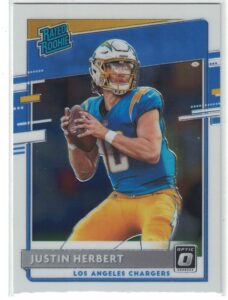 2020 panini donruss optic justin herbert rated rookie card