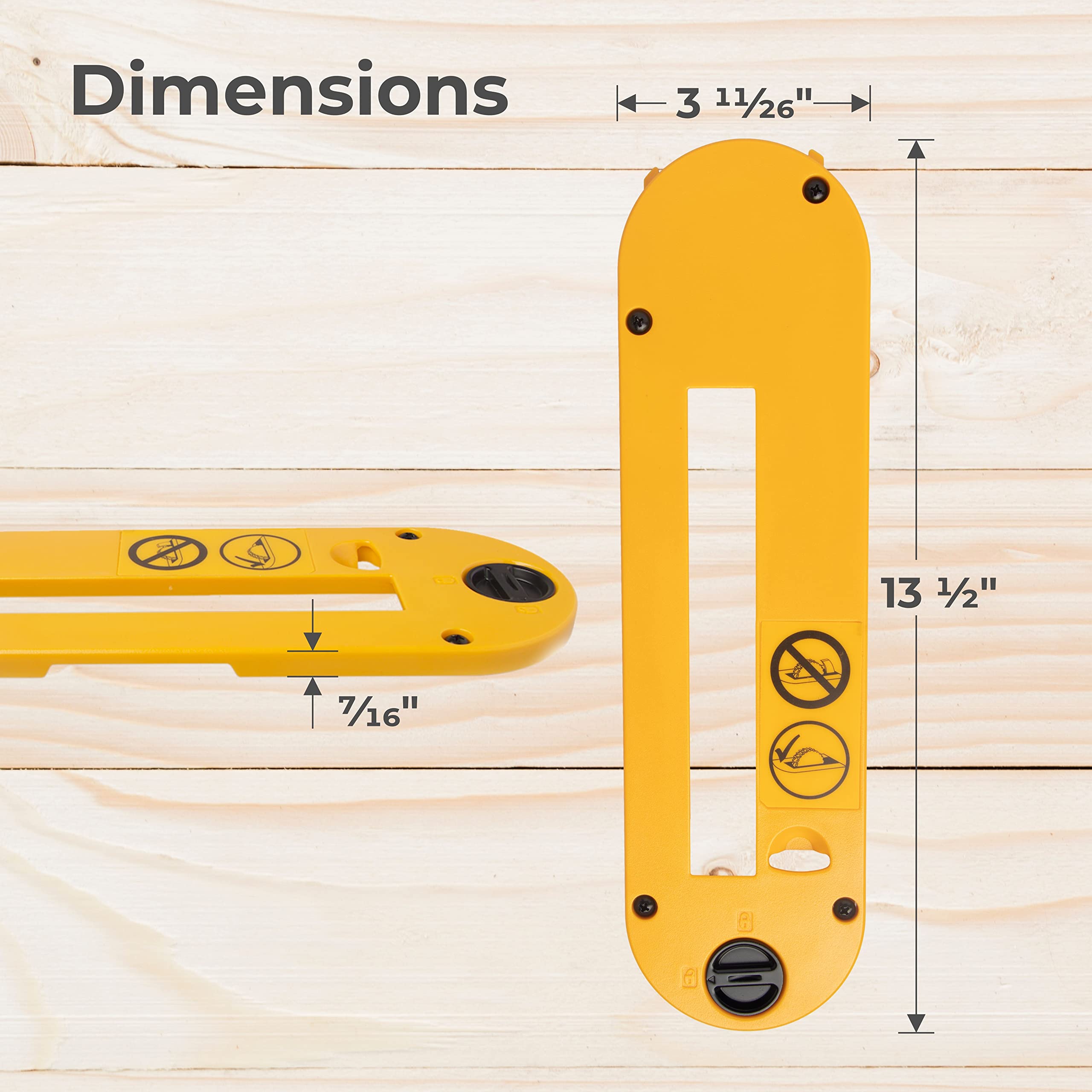 TonGass Dado Throat Plate Compatible with DeWalt 10" Portable Table Saw (DWE7490 DWE7491 DWE7491RS DWE7492) - Made from Impact-Resistant PC/PBT Blend Material