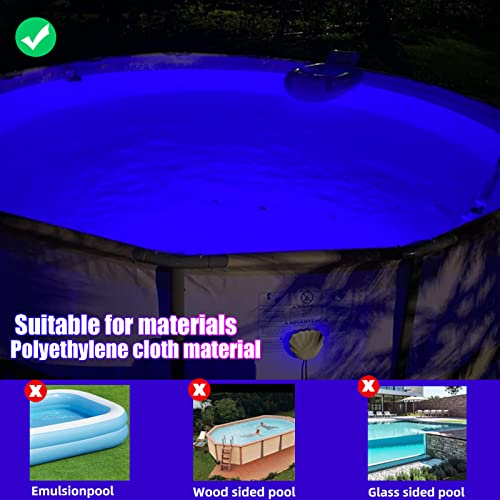 Britelumen LED Pool Lights for Above Ground Pool,Color Changing Swimming Pool Light,IP68 Waterproof,LED Magnetic Pool Wall Light with 33ft Cord, with Remote Control (120V-RGB+White)