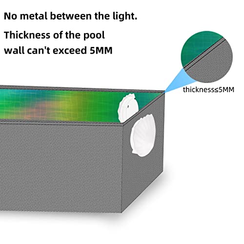 Britelumen LED Pool Lights for Above Ground Pool,Color Changing Swimming Pool Light,IP68 Waterproof,LED Magnetic Pool Wall Light with 33ft Cord, with Remote Control (120V-RGB+White)