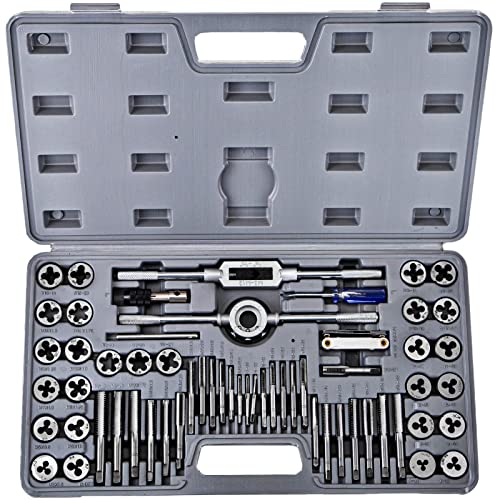 VEVOR Tap and Die Set,With Storage Case, Large Tap and Die Set For Cutting External & Internal Threads (60pcs)