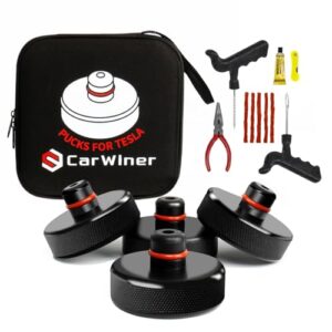 carwiner jack pad compatible with tesla model 3/s/x/y, lifting pucks with a storage case accessories (4 packs)