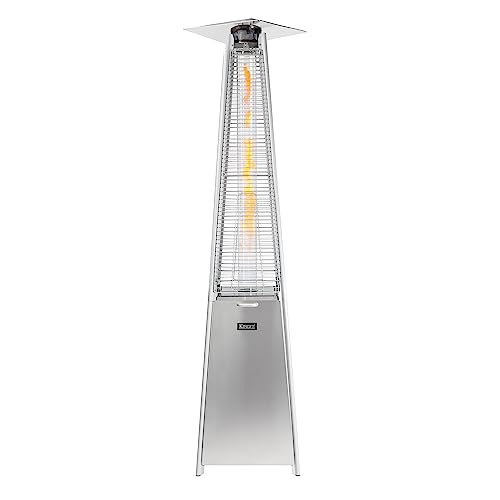 Kinger Home 46000 BTU Outdoor Propane Patio Heater with Wheels, 88 Inch Tall, Commercial & Residential