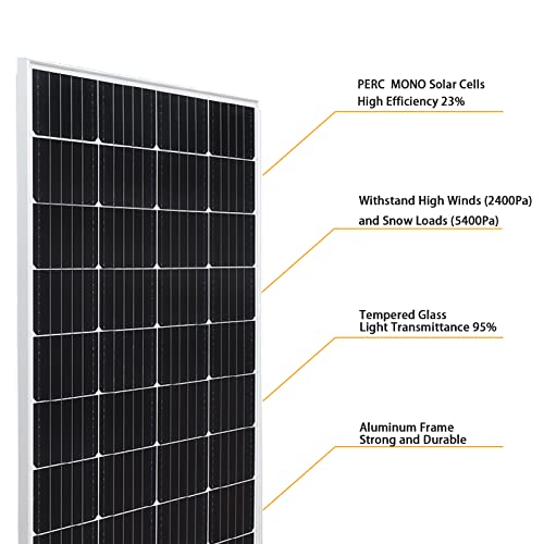 XINPUGUANG Solar Panel 150 Watt 12V Monocrystalline Solar Kit with 20A Charge Controller,Extension Cable,Mounting Brackets Off Grid for RV,Boat,Battery,Camper, Home (150W Solar Panel Kit)