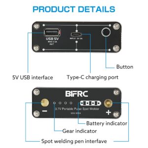 Mini Spot Welding Machine, 9 Gears Adjustable Portable DIY Spot Welder with Quick Release Pen Battery Plate Spot Welding,Mini Spot Weld Machine with Nickel Sheet and Charging Cable