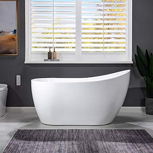 WOODBRIDGE BTA1507-B/N-Drain &O BATHTUB, With Brushed Nickel Drian