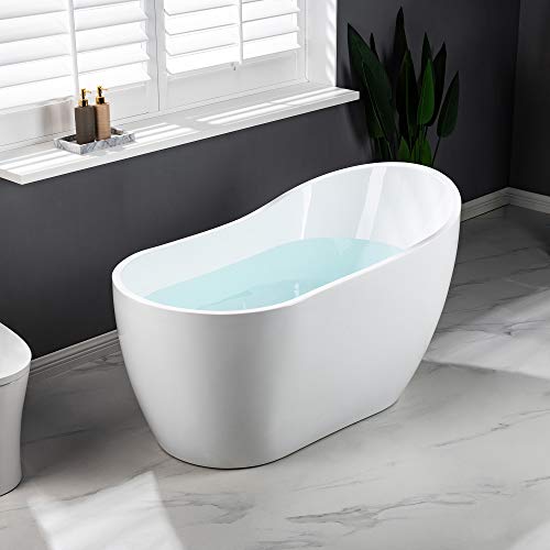 WOODBRIDGE BTA1507-B/N-Drain &O BATHTUB, With Brushed Nickel Drian