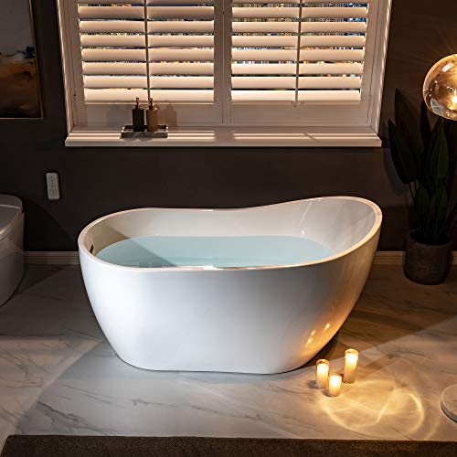 WOODBRIDGE BTA1507-B/N-Drain &O BATHTUB, With Brushed Nickel Drian