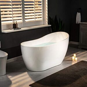 WOODBRIDGE BTA1507-B/N-Drain &O BATHTUB, With Brushed Nickel Drian