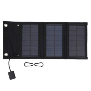 hilitand portable solar panel foldable pack waterproof solar panels for tourism and hiking, usb 5v 15w solar panel 42.2 x 18.1cm