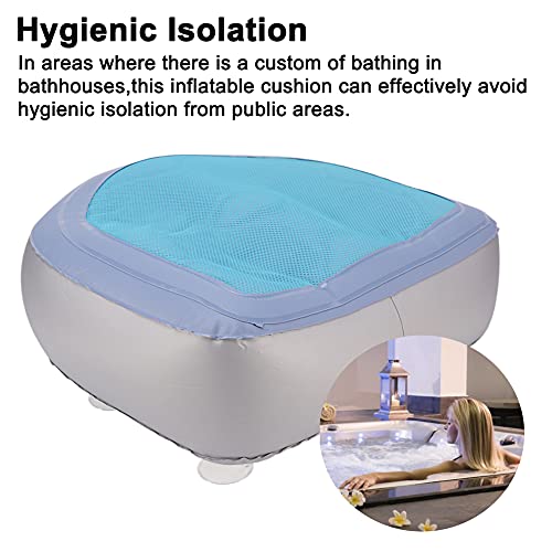 Spa and Hot Tub Booster Seat Pad with Suction Cup,Spa Bathtub Massage inflatable cushion,Inflatable Bathtub Pillow,Back Support Bath Spa Pad Relaxing for Adults Kids