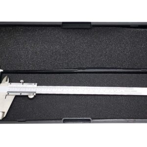 ZLKSKER 8 Inch / 20 cm Micrometer Vernier Caliper, Stainless Steel Precision Measuring Tool (Inch/Metric), Depth/Inside/Outside/Step Measurement, Accuracy 0.001" / 0.02mm