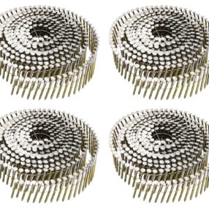 Siding Nails 1-1/4-Inch x .092-Inch, 15-Degree Collated Wire Coil, Full RoundHead, Ring Shank, Hot-Dipped Galvanized, 1600 Count for Rough Nailing of Lathing and Sheathing Materials by BOOTOP