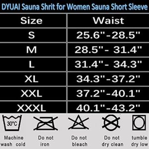 DYUAI Sauna Shirt for Women Weight Loss Sauna Suit for Women Waist Trainer Sweat Vest Workout Body Shaper Zipper(6005-01-S)