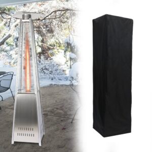 heavy duty glass tube heater cover - waterproof square standing patio heater protector for outdoor triangle heater and pyramid torch