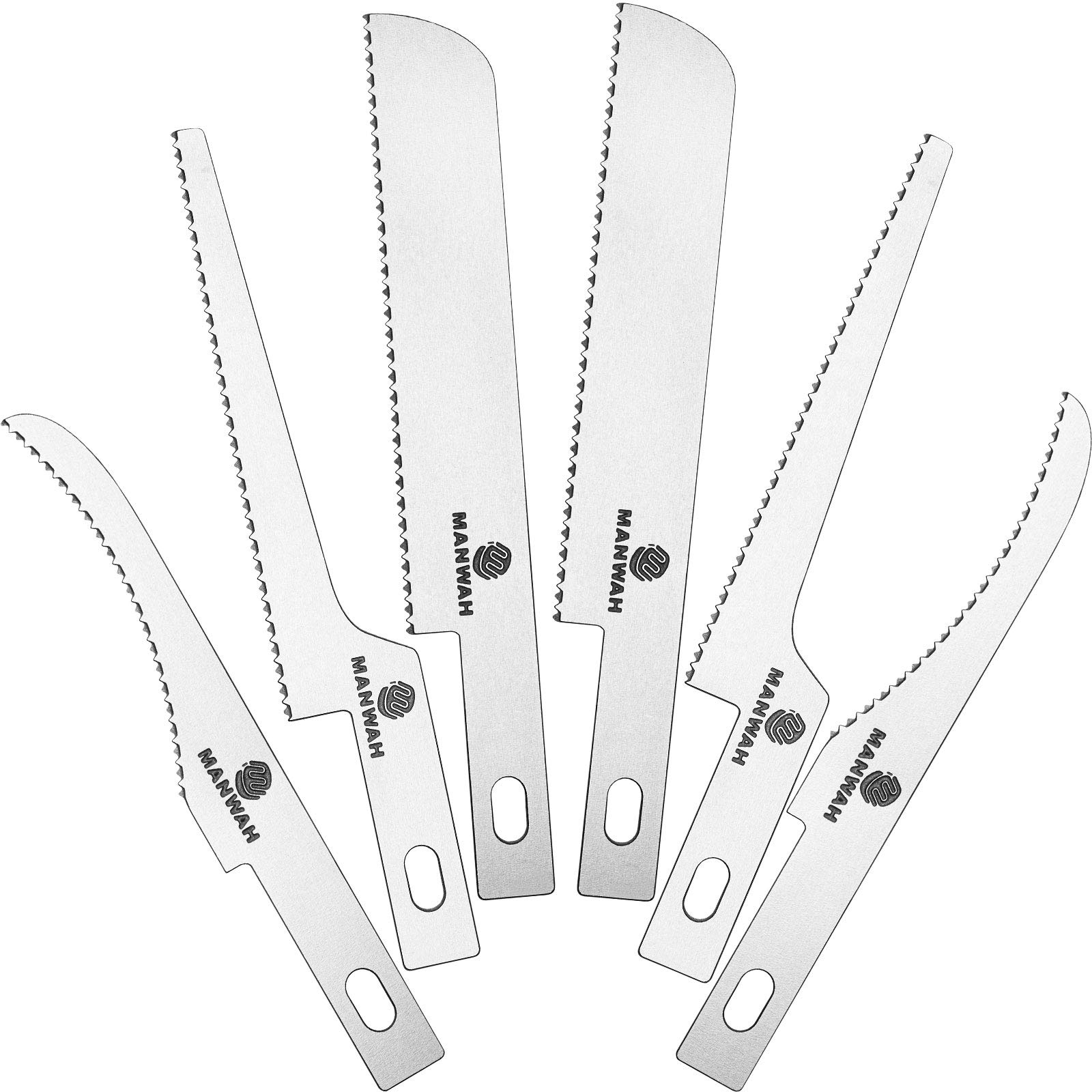 Saw Blades Replacement Mini Hobby Craft Saw Blade Micro Knife Saw Blades with Plastic Storage Box for Hand Cutting Tree Limbs and Branches (12 Pieces)