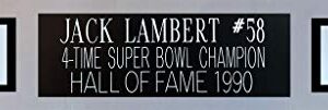 Jack Lambert Autographed Black Pittsburgh Jersey - Beautifully Matted and Framed - Hand Signed By Lambert and Certified Authentic by JSA - Includes Certificate of Authenticity