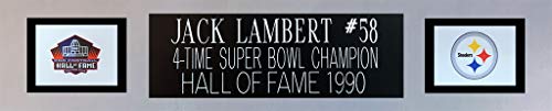 Jack Lambert Autographed Black Pittsburgh Jersey - Beautifully Matted and Framed - Hand Signed By Lambert and Certified Authentic by JSA - Includes Certificate of Authenticity