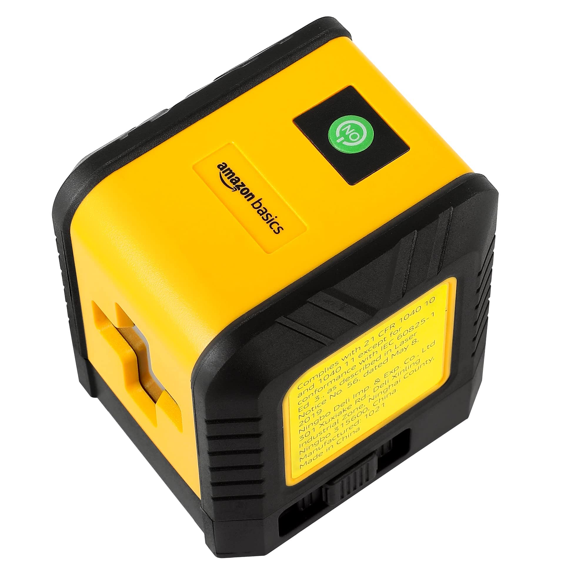 Amazon Basics Horizontal/Vertical and Cross-Line Class II Laser Level, 59-Foot, Yellow/Black