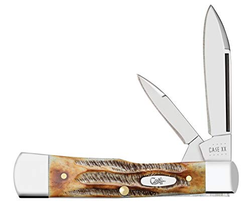 Case WR XX Pocket Knife 6.5 BoneStag Gunstock Item #65322 - (6.52130 SS) - Length Closed: 3 3/4 Inches