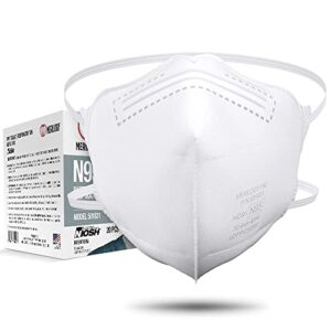 merilogy n95 mask respirator [ made in usa ] niosh certified n95 particulate respirators face mask (pack of 20) - not for medical use, white, adult (model: me501831)