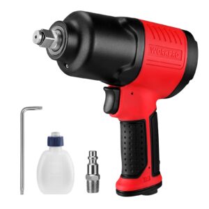 workpro 1/2-inch air impact wrench, ergonomic design, powerful torque, wide application