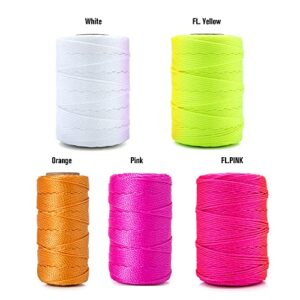 HONGDA Mason Line, 215 Feet #18 Twisted Polypropylene Mason Line String Perfect for Masonry Jobs and for The Layout of General Construction, Gardening, DIY Project, Orange