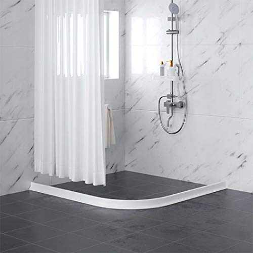 New Collapsible 67 Inch Shower Threshold Water Dam Collapsible Bath Shower Barrier Water Stopper Retention System Dry and Wet Separation for Bathroom Kitchen and More (5.6ft)