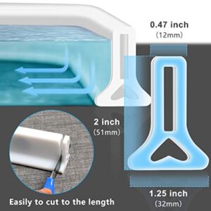 New Collapsible 67 Inch Shower Threshold Water Dam Collapsible Bath Shower Barrier Water Stopper Retention System Dry and Wet Separation for Bathroom Kitchen and More (5.6ft)