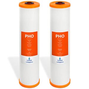express water polyphosphate anti-scale water replacement filter – whole house replacement water filter – pho high capacity water filter – 4.5” x 20” inch – 2 pack